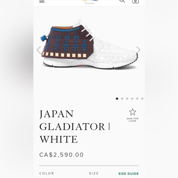 Buscemi Japan Gladiator 1 white - Picture 2 of 6